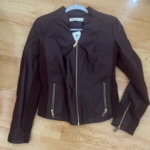 Kenneth Cole New York Dark Wine 🍷 Leather Jacket